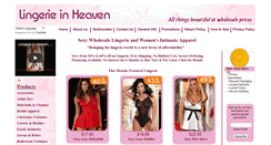 Desktop Screenshot of lingerieinheaven.com