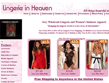 Tablet Screenshot of lingerieinheaven.com